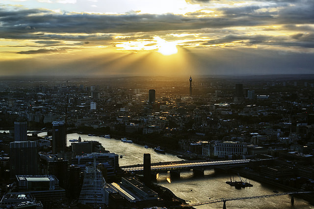 View from the Shard at Sunset
