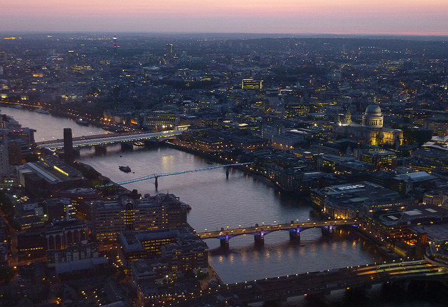 View from the Shard at Sunset - looking West