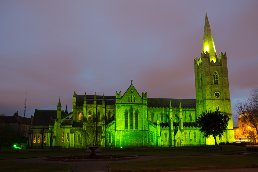 Buildings Go Green in Dublin on St Patrick's Day