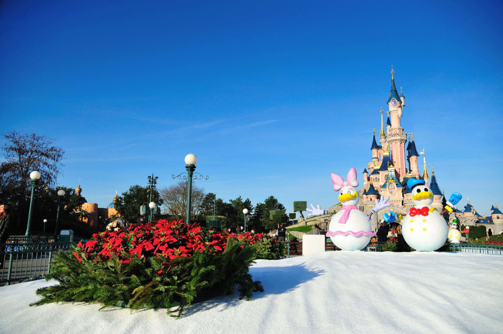 Disneyland Paris in the Snow