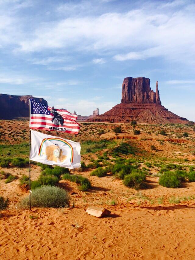 Flag at Monument Valley