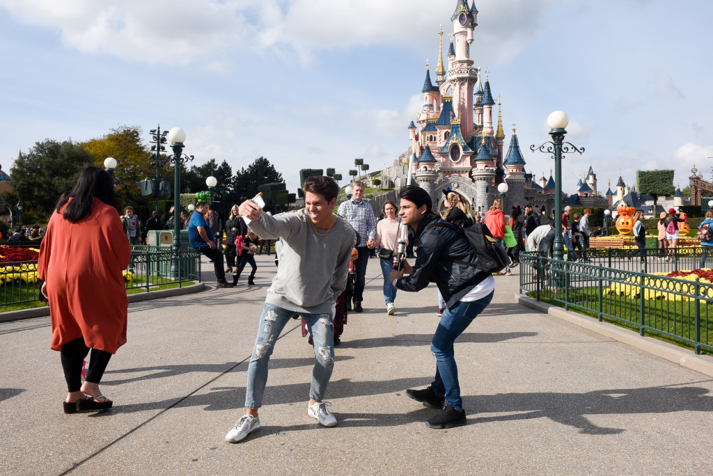 Joey Essex takes a selfie at Disneyland Paris