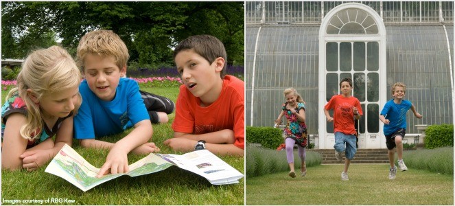 Kids enjoying Kew Gardens