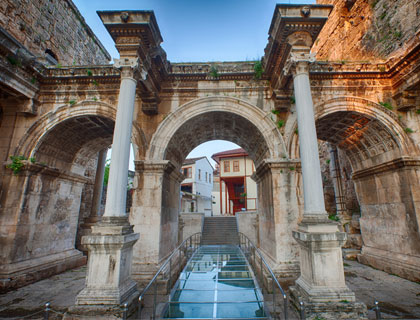 Antalya Bus Trip From Side- View of Hadrian's Gate