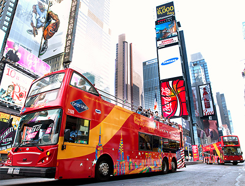 New York Downtown and Uptown Hop-on Hop-off Bus Tour
