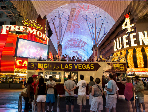 Las Vegas Night Tour - Passengers Boarding Bus