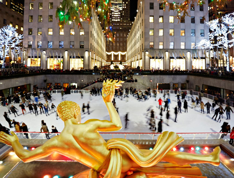 Ice Skating at the Rockefeller Centre