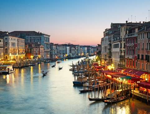 Evening Gondola Ride Canal Venice