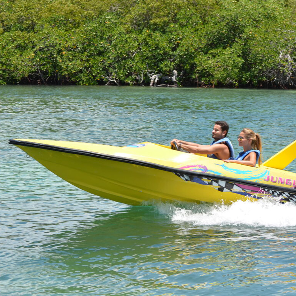 Jungle Tour Speedboat & Snorkeling in Cancun + Dock Fee